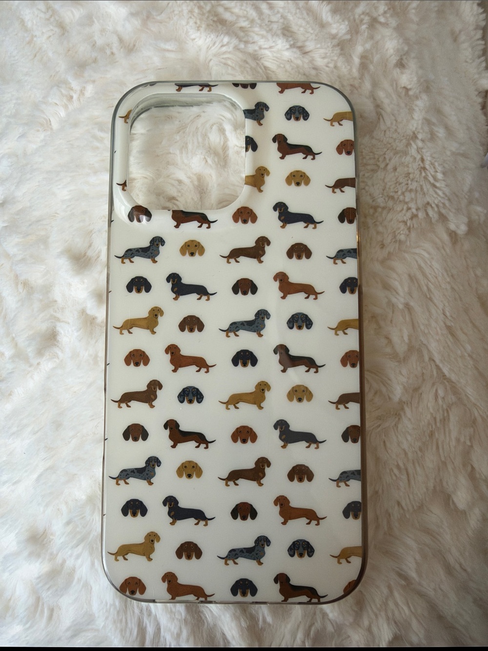 Dachshund Pattern White Dog Phone Case - Brand - iPhone 16 Pro Max Case